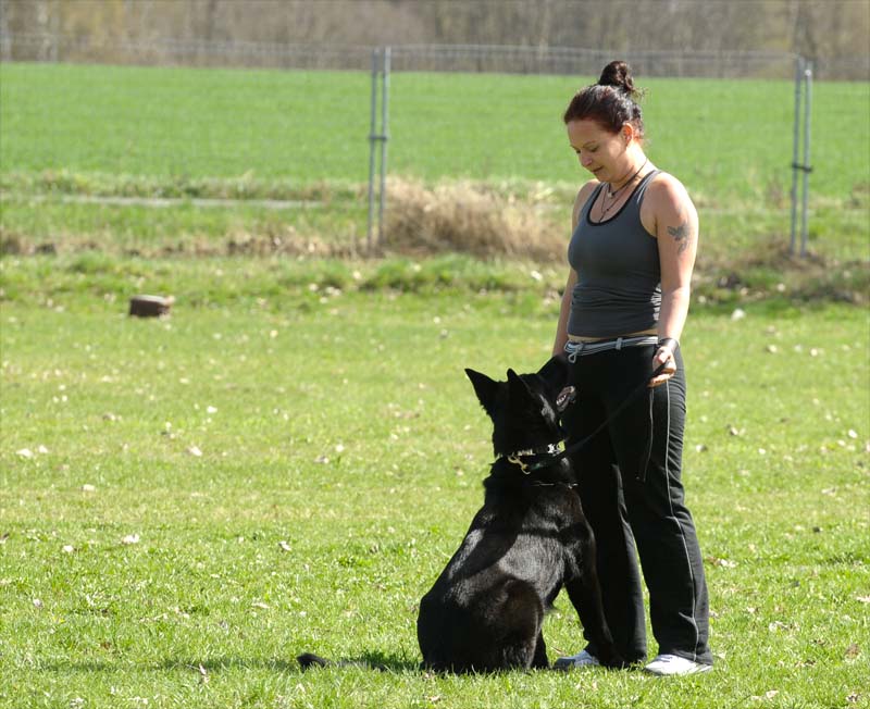 Saskia mit Aruna vom Weinberg